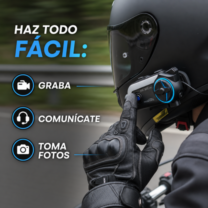 Fodsports FX30C PRO Wireless Motorcycle Helmet Headset 1080P Camera 1000M MESH Bluetooth Intercom for Motorcycle Riding
